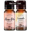 The Premium Nature Rose Otto Essential Oil & Lavender Oil - Relief Set for Stress Relief & Sleep - 100% Pure Therapeutic Grade Essential Oils Set to Relieve Tension & Relaxation - 2x10ml view 1