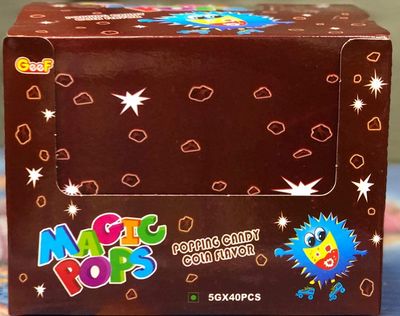 Magic Pops Popping Candy Cola Flavor, 40 Pouches, 200 Grams Box( Imported )