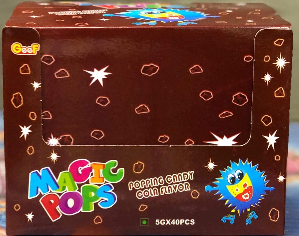 Magic Pops Popping Candy Cola Flavor, 40 Pouches, 200 Grams Box( Imported )