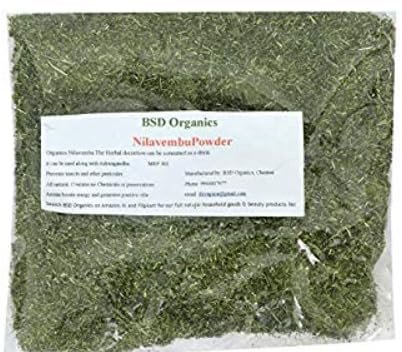 BSD Organics Powder of Andrographis paniculata/Kalmegh/Siriyanangai/Nilavembu/green chiretta (500 Gram)