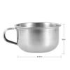 Shaving Brush Bowl Stainless Steel Shave Cream Soap Bowl Shaving Mug Male Face Cleaning Soap Bowl view 3