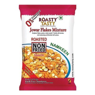 Roasty Tasty Roasted Jowar Flakes Mixture Indian Namkeen Snacks - 750g | Export Quality | Gluten Free | Healthy Diet