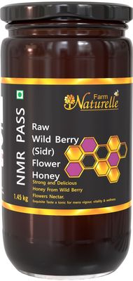 Farm Naturelle Raw Wild Berry Honey 1500g | Glass Bottle | 100% Pure Unprocessed & Natural Honey | Ayurvedic & Rich in Vitamins and Minerals | Helps Boost Immunity
