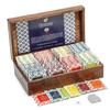 Octavius Dark Wood Caddy Wooden Gift Box - 120 Tea Bags | Festival Tea Gift Sets | Assortment Of Fine Black & Green Tea | Premium Wooden Gift Box. view 1