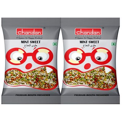 Chandan Mouth Freshener Mint Sweet Mukhwas 100% Natural | Pack of 4 | 200g | Contains Fennel Mixed with Spices