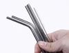 Divine Mart Reusable BPA-Free Metal, Thick, Long, Dishwasher Safe Stainless Steel Drinking Straws, 8.5 Inches (2 Straight, 2 Bend and 1 Cleaning Brush) view 4