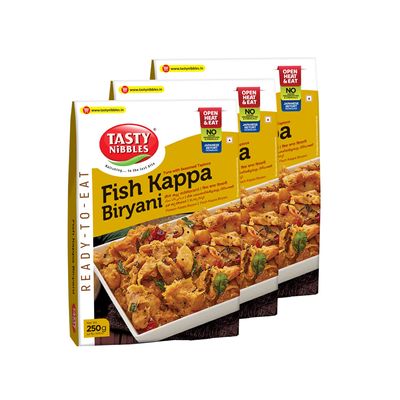 Tasty Nibbles Ready to Eat Fish Kappa Biriyani 250g x3(Pack of 3)