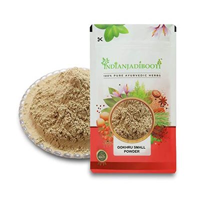 IndianJadiBooti Gokhru Chota Gokshura Powder, 100 Grams Pack