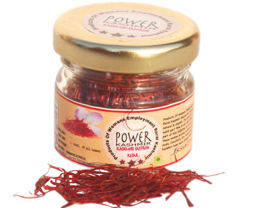Power Kashmir Kashmiri Saffron 5gm | 100% Pure Kashmiri Kesar | Natural Organic Saffron