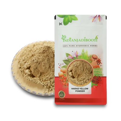 IndianJadiBooti Harad Badi Haritaki Powder (100 Grams Pack)|Yellow Terminalia Chebula|Kadukkai|Kadukka|Badi Harar|Ayurvedic Remedy For Digestive Health,Gastric Troubles,Constipation