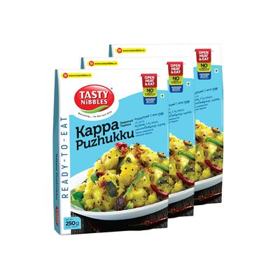Tasty Nibbles Ready to Eat Kappa Puzhukku 250g x3(Pack of 3)