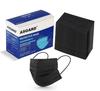 ASGARD Nonwoven Fabric Disposable Multilayer Protective Mask (Black, Pack of 50) for Unisex view 1