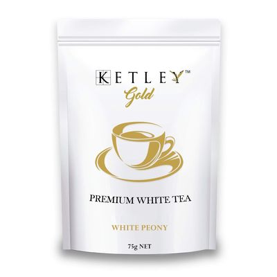 Ketley Gold White Tea Leaves - Darjeeling White Peony, 75gm, Pack of 4