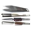 ATAR 4 Pcs Holder Pick-up Tool Fiber Grip Cross Lock 90 degree & Cross Lock Straight Tweezer & Pearl Tweezer & Thick Tweezer Jewelers Pickup tools. view 1