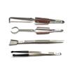 ATAR 4 Pcs Holder Pick-up Tool Fiber Grip Cross Lock 90 degree & Cross Lock Round Mouth Tweezer & Pearl Tweezer & Tweezer with Scoop Jewelers Pickup tools. view 1
