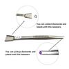 ATAR 3 Pcs Holder Pick-up Tool Fiber Grip Cross Lock 90 Degree & Pearl Tweezer & Tweezer with Scoop & Jewelers Pickup Tools. view 3