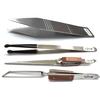 ATAR 4 Pcs Holder Pick-up Tool Fiber Grip Cross Lock curved & Cross Lock Straight Tweezer & Pearl Tweezer & Thick Tweezer Jewelers Pickup tools. view 1