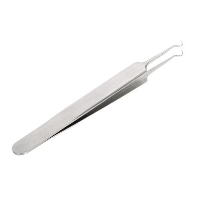 Bend Curved Blackhead Acne Clip Tweezer Stainless Steel Pimple Comedone Remover Facial Skin Cleaning Tool