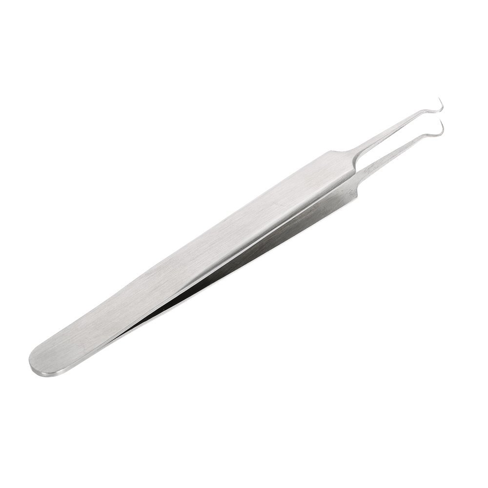 Bend Curved Blackhead Acne Clip Tweezer Stainless Steel Pimple Comedone Remover Facial Skin Cleaning Tool