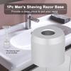 1Pc Shaving Razor Stand Base Man's Shave Razor Stand Holder Aluminum Alloy Safety Razor Base Shaving Razor Accessory view 2
