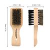 Men's Beard Hair Brush Wood Handle Shaving Brush Men Mustache Brushes Comb Double-Sided Facial Hair Brush view 4