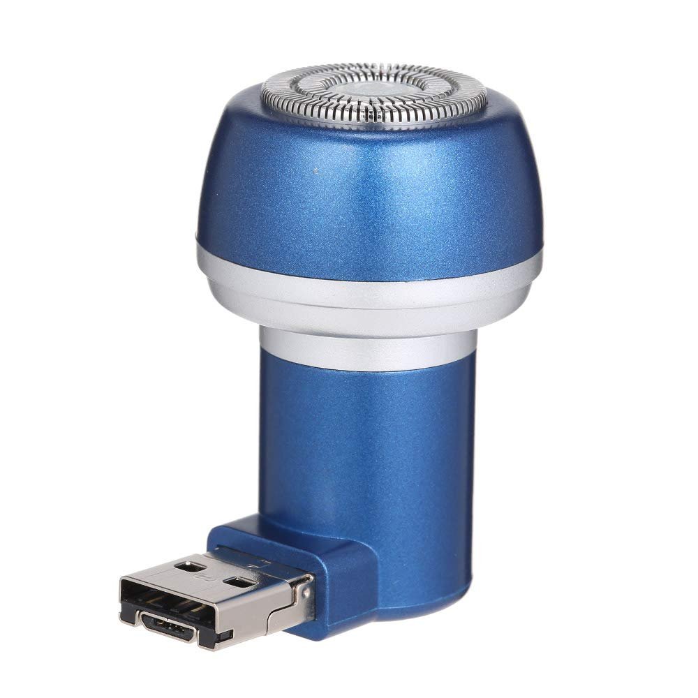 Portable Travel Electric Shaver Mini USB Shaver Facial Hair Removal for Men Powered by Android Phone Micro+USB Interface