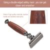 Double-Edged Shaving Razor Safety Beard Razor with Long Natural Bamboo Handle Mustache Removal Shaving Tool Fashionable Sustainable and Durable view 2