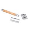 Double-Edged Safety Razor Wood Handle Razor Stainless Steel Manual Shaving Razor view 3