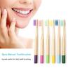 6pcs Manual Toothbrushes Set Oral Care Bamboo Toothbrush with Dense Bristles for Kids Daily & Travel view 2