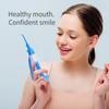 Water Flosser Non-Electric Portable Economical and Suitable, Water Pick Teeth Cleaner Oral Irrigator Simple Cordless Operation, Portable Water Floss Great for Travel Blue view 3