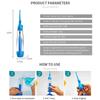 Water Flosser Non-Electric Portable Economical and Suitable, Water Pick Teeth Cleaner Oral Irrigator Simple Cordless Operation, Portable Water Floss Great for Travel Blue view 4