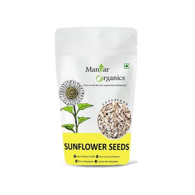 ManHar Organics Raw Sunflower Seeds 500g Rich in Vitamins and Minerals for Healthy Snacking, Baking | Source of Antioxidants | Surajmukhi Seeds
