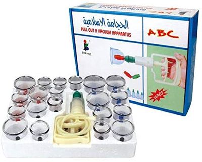 Acs cupping24abc Vacuum Cupping Set of 24 - abc Massager (White)
