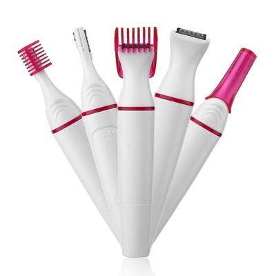 Nms Traders 5 in 1 Styler Safety for Upper, Lip, Chin, Eyebrow, bikini trimmer for women, underarm, Face Hair Remover elecrtical machine clipper for women (Multicolor)