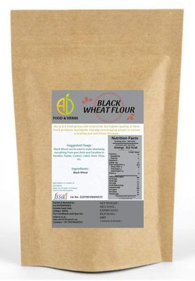 A D FOOD AND HERBS Organic Black Wheat Flour / Kala Gehu Atta Edible 500 Gms