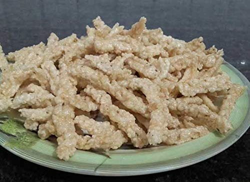 ADH Rice Kachri | Rice Sev Khichia | Kachari | Masala Rice Kachari | Chawal Ki Kachari | 100% Natural | Rice Papad | Ready to Fry Indian Snack - 200Gms
