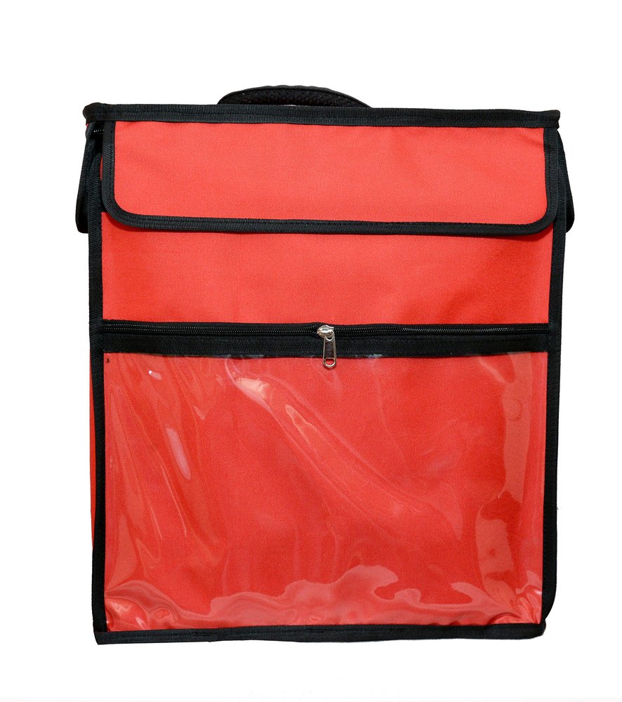 Quaffor Red Food/Pizza/Tiffin Delivery Bag 16 * 18 * 12