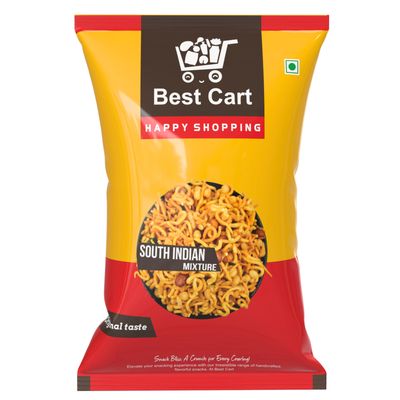 Best Cart-Happy shopping Authentic South Indian Mixture: 300 Grams Pack of 1 Crunchy Delights | Savory Snack Mix | Orginal taste