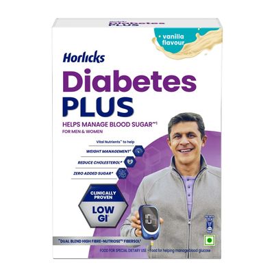 Horlicks Diabetes Plus, Vanilla, 400G, Powder | Helps Manage Blood Sugar From Day 1