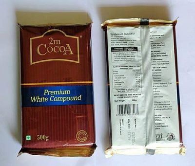 2M Cocoa Premium White Compound Chocolate Slab For Baking/cakes/Pastries and Much More-500gm