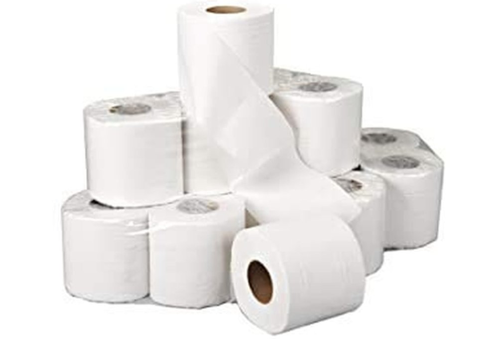 Dhwani Enterprise Toilet Paper Roll 2200 cm 2 Ply (220 Pulls) (Pack of 12) WITH CHECK DUSTER CLOTH FREE