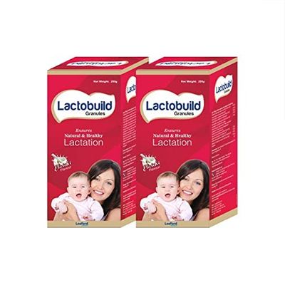 Leeford Lactobuild Granules - Pack of 2 (200g Each) | Lactation Supplement Enriched with Shatavari to increase Breast Milk | Elaichi Flavor | Breast Milk Booster