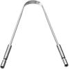 BeatStock,Stainless Steel Tongue Cleaner Scraper in Silver color For Bacteria Inhibiting and Fresh Breath and Oral Health (1) view 1