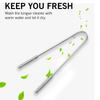BeatStock,Stainless Steel Tongue Cleaner Scraper in Silver color For Bacteria Inhibiting and Fresh Breath and Oral Health (1) view 2