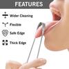 BeatStock,Stainless Steel Tongue Cleaner Scraper in Silver color For Bacteria Inhibiting and Fresh Breath and Oral Health (3) view 4