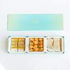 Dessert Drama by Kesar Sweets | Indian Sweets & Snacks Gift Pack Kaju Katli, Mung Dal Barfi, Mini Samosa | Desi Ghee Sweets Indian Mithai - 750 g | Sweets and Snacks Combo Pack | Premium Corporate Snacks Gift Hamper for Staff | Gift Hamper for Family view 1