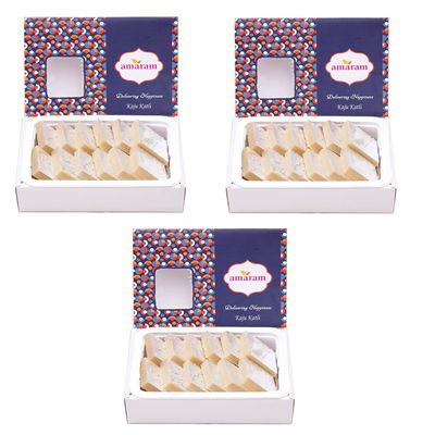 Amaram by Ghasitaram Kaju Katli Sweets Gift, 600g |Sweets|Sweets Gift Pack|Diwali Sweets|Indian Mithai|Diwali Sweets Gift Box|