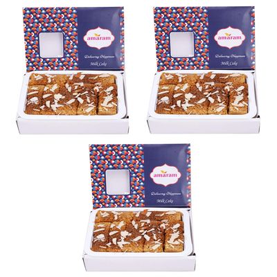 Amaram by Ghasitaram Milk Cake Sweets Gift, 600g |Sweets|Sweets Gift Pack|Diwali Sweets|Indian Mithai|Diwali Sweets Gift Box|