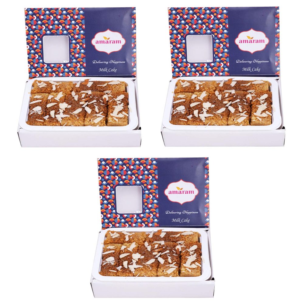 Amaram by Ghasitaram Milk Cake Sweets Gift, 600g |Sweets|Sweets Gift Pack|Diwali Sweets|Indian Mithai|Diwali Sweets Gift Box|