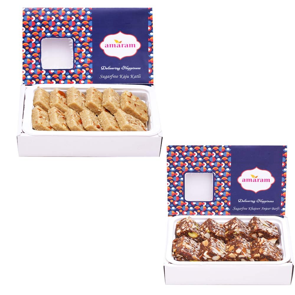 Amaram by Ghasitaram Sugarfree Assortment|Sugar Free Sweets|Diabetic Friendly|Diwali Sugar Free Sweets Box